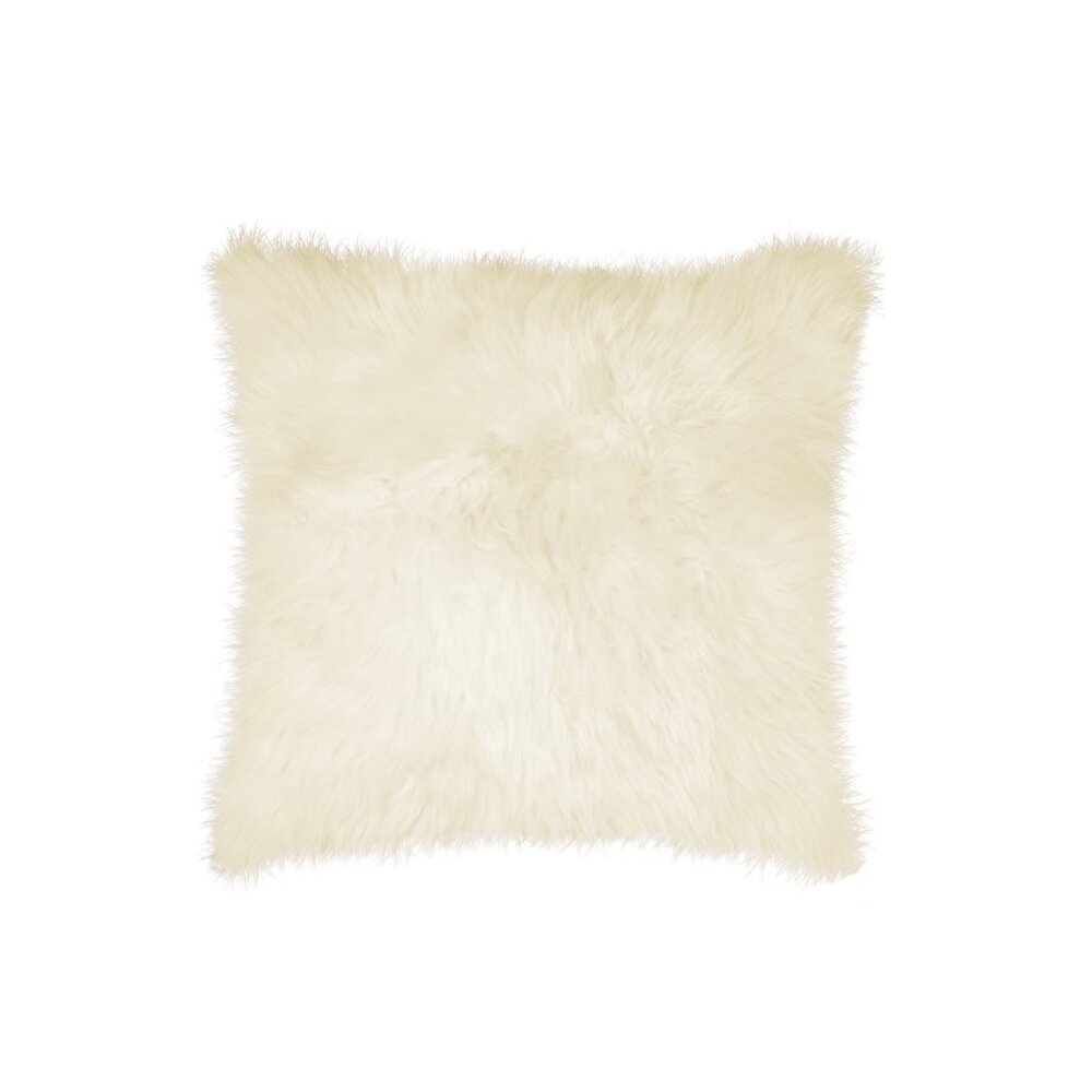 Natural Home Decor New Zealand Sheepskin Pillow | 1-Piece | Natural | 18"x18"